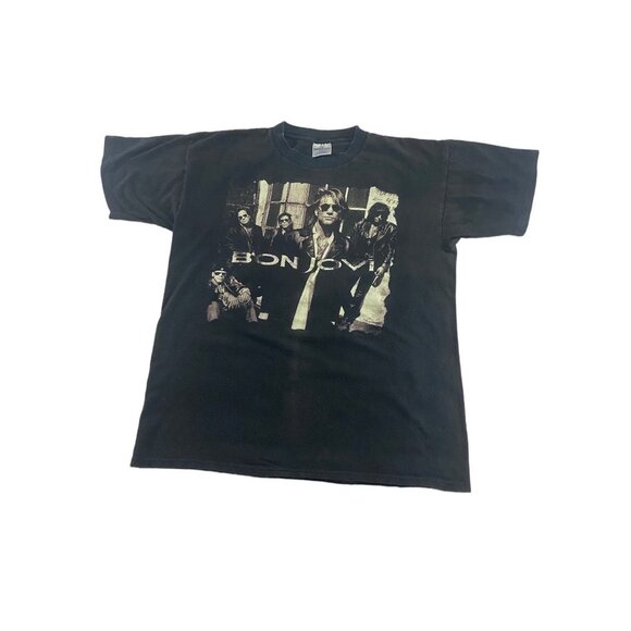 Vintage 1992 Bon Jovi Double Sided Graphic Keep The Faith T Shirt - OS